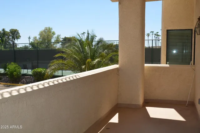 a view of hallway with shower