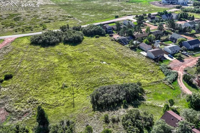 a view of a garden with lawn chairs