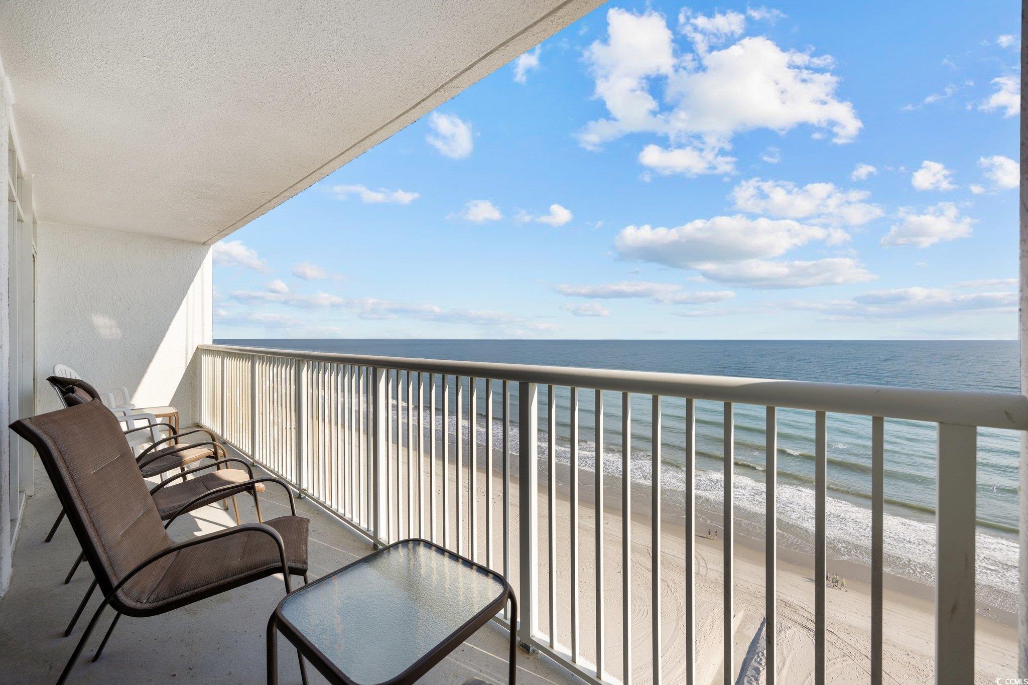 161 Seawatch Drive, Unit 1117 Myrtle Beach, SC 29572 - Photo 32 of 33 Balcony featuring view of water and beach