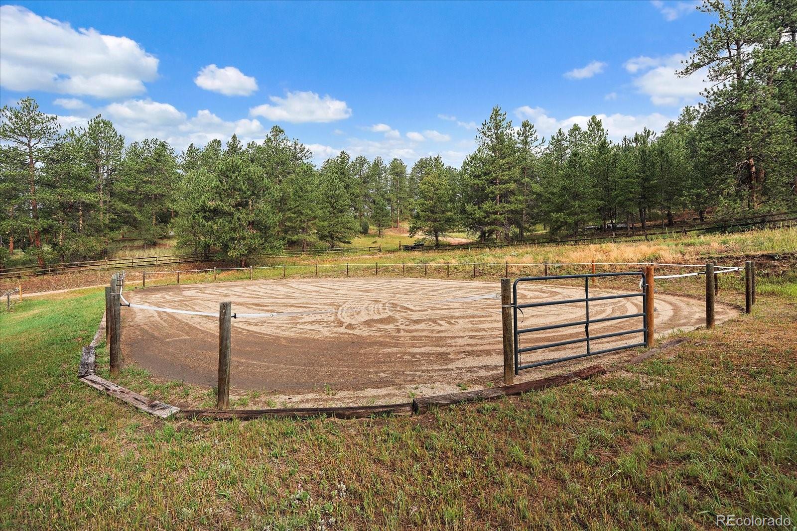 31196 Roberts Road Pine, CO 80470 - Photo 48 of 50 a view of a swimming pool with an outdoor seating
