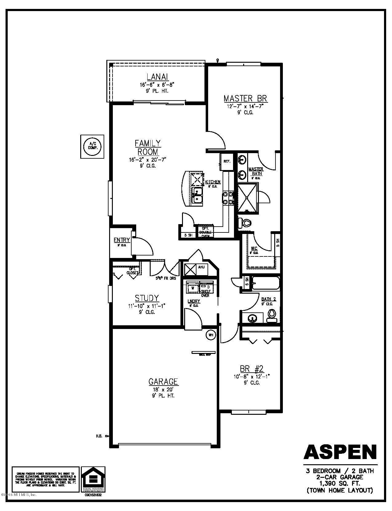 3334 Chestnut Ridge Way Orange Park, FL 32065 - Photo 3 of 24 Aspen_TH Sales FP