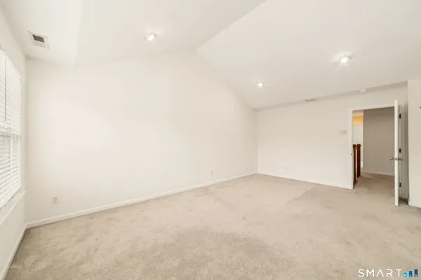 an empty room with an entryway