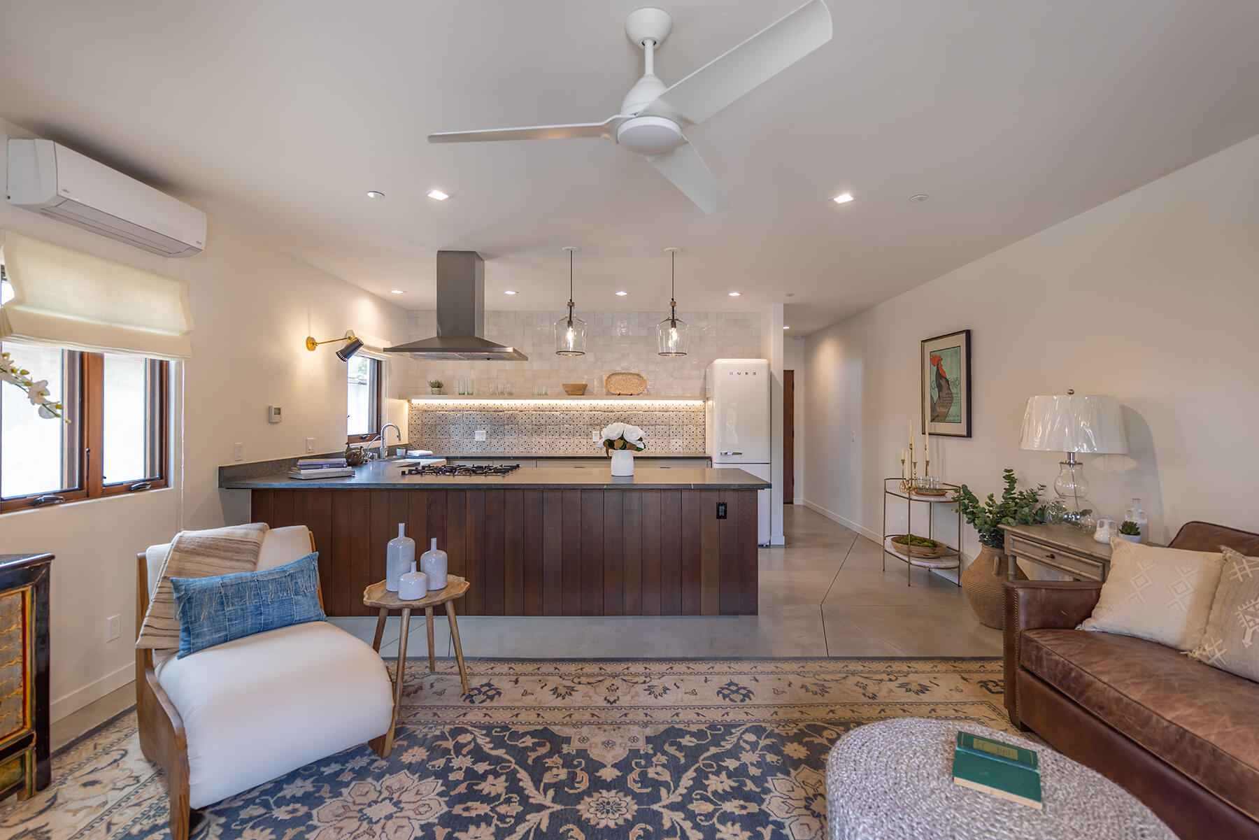 110 Fox Street Ojai, CA 93023 - Photo 2 of 30 a living room with kitchen island furniture and a couch