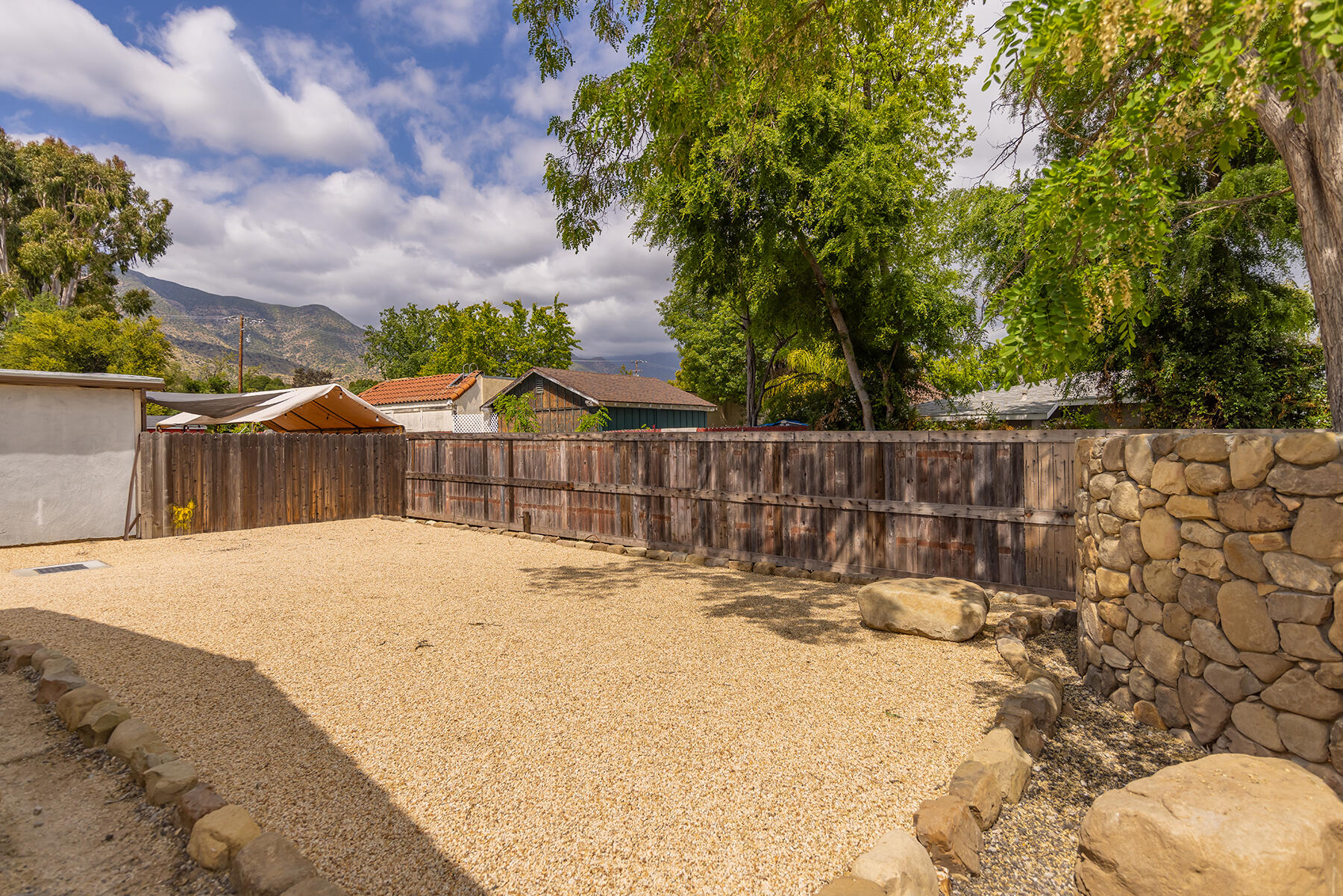 110 Fox Street Ojai, CA 93023 - Photo 27 of 30 a view of a backyard of the house