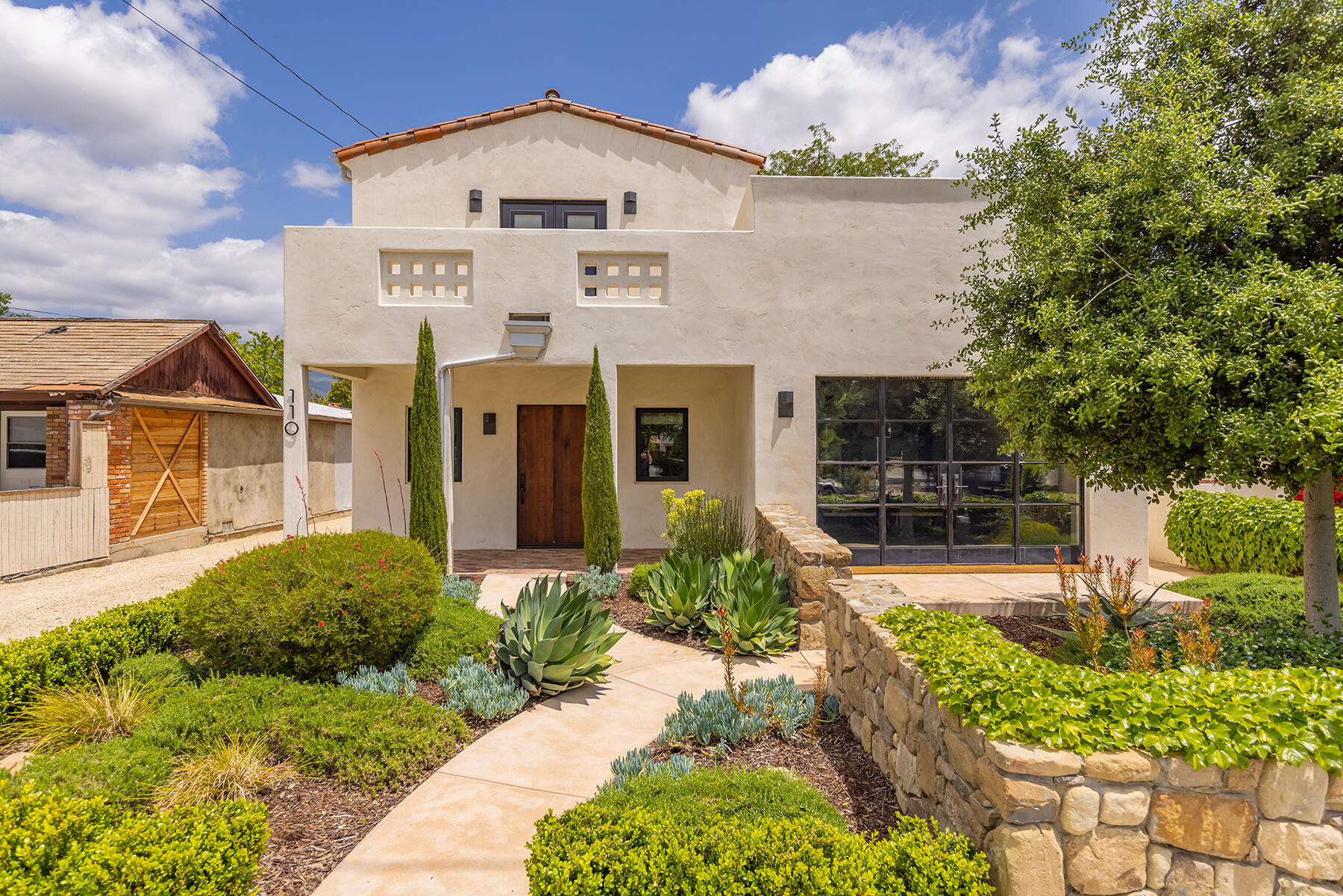 110 Fox Street Ojai, CA 93023 - Photo 29 of 30 a front view of a house with garden