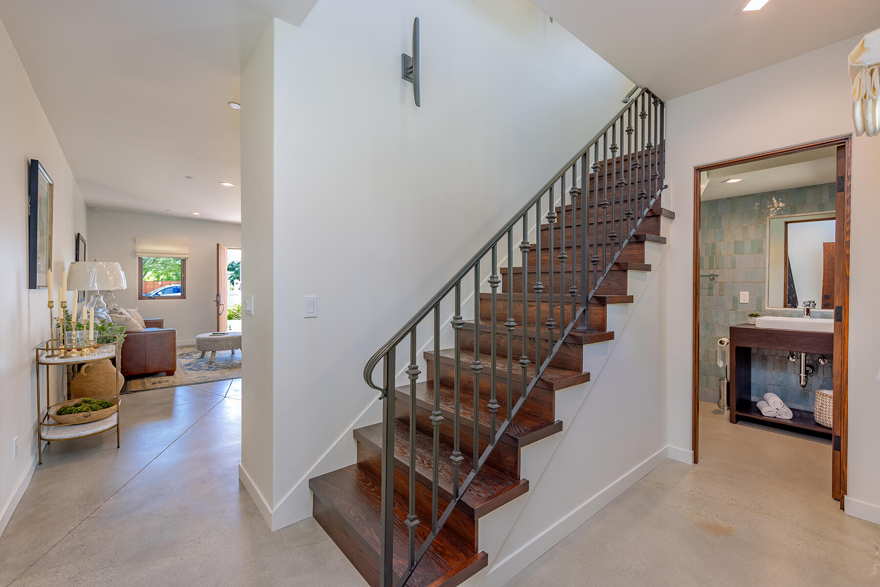 110 Fox Street Ojai, CA 93023 - Photo 9 of 30 a view of entryway and hall with wooden floor