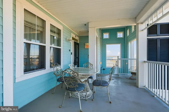 a view of an ocean from a balcony