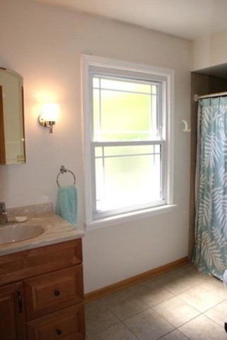 4259 Keim Road Lisle, IL 60532 - Photo 20 of 25 a bathroom with a window sink and mirror