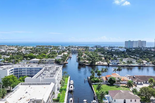 an aerial view of a city