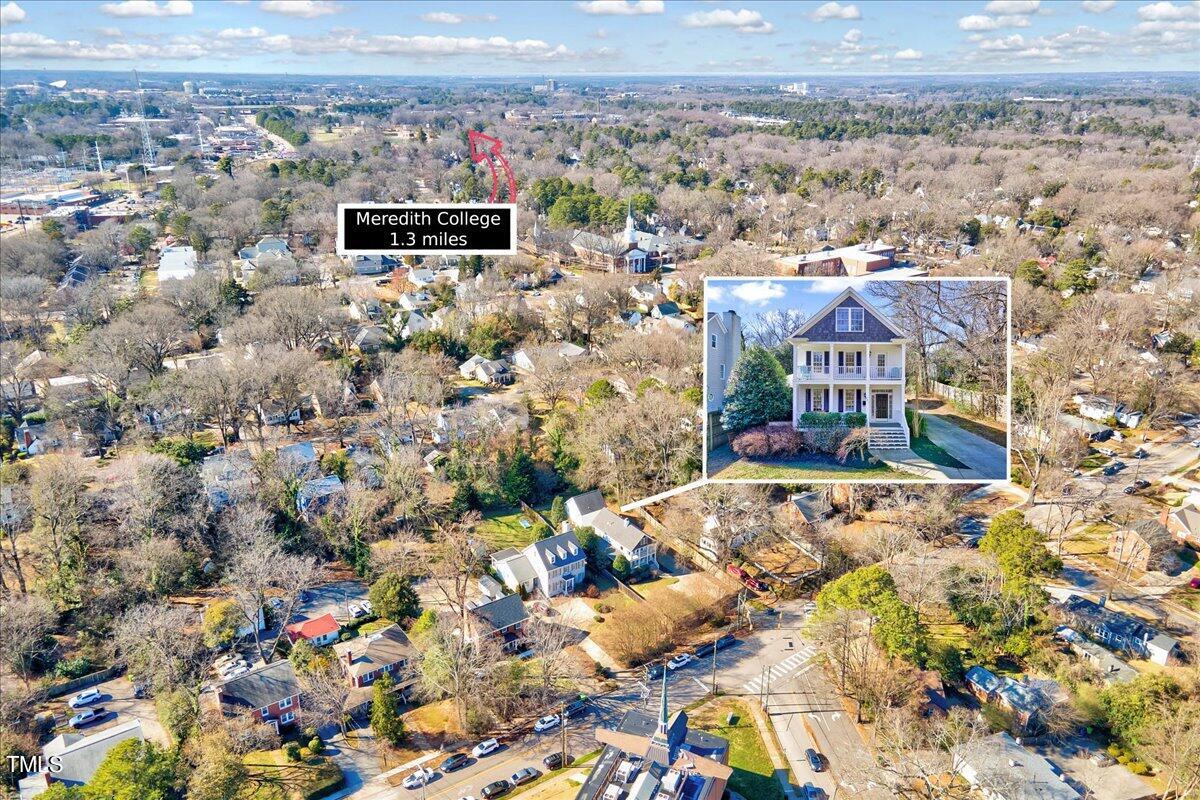 201 Brooks Avenue Raleigh, NC 27607 - Photo 40 of 44 an aerial view of residential houses with outdoor space