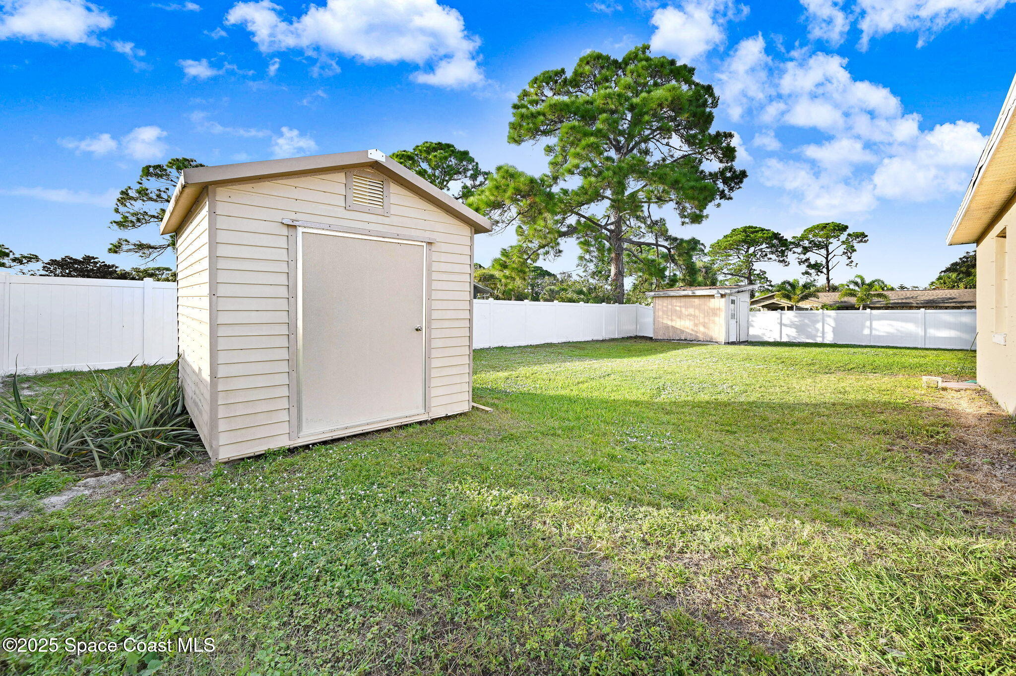 6094 Cardiff Avenue Cocoa, FL 32927 - Photo 40 of 48 a view of a backyard with plants and a garden