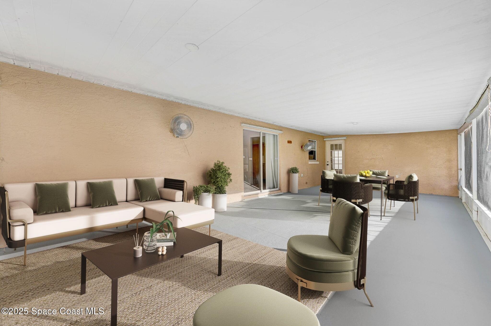 6094 Cardiff Avenue Cocoa, FL 32927 - Photo 6 of 48 a living room with furniture and a wooden floor