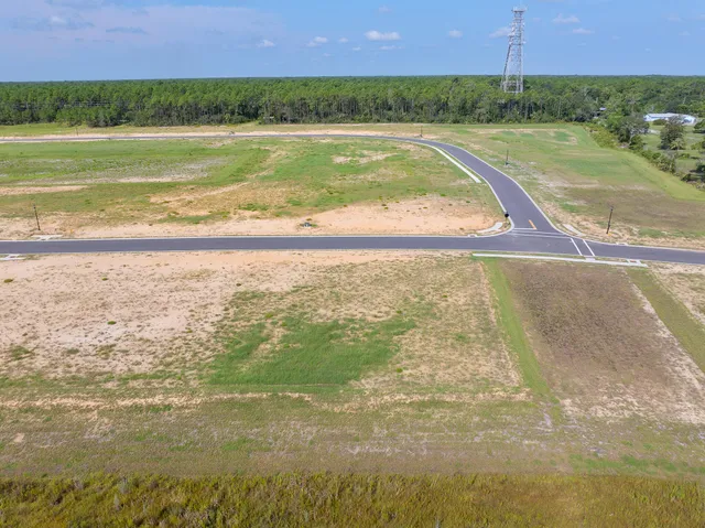 a view of a lake from a yard