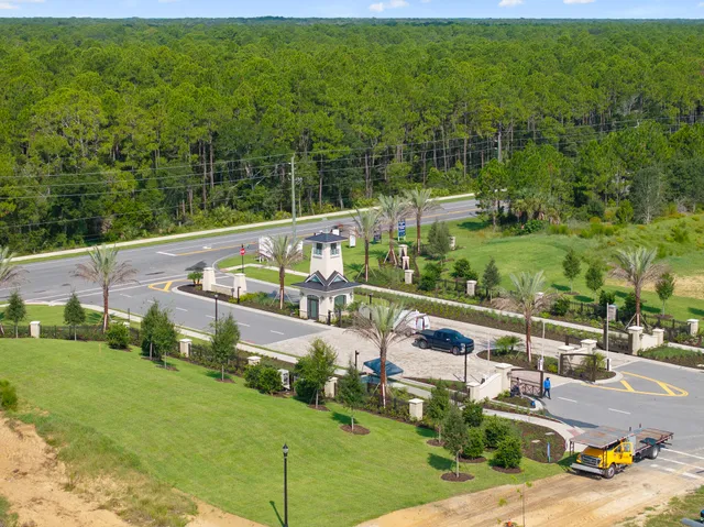 an aerial view of multiple house