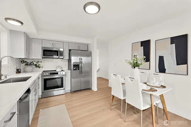 a living room with furniture and a couch