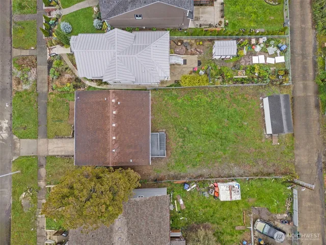 an aerial view of multiple house
