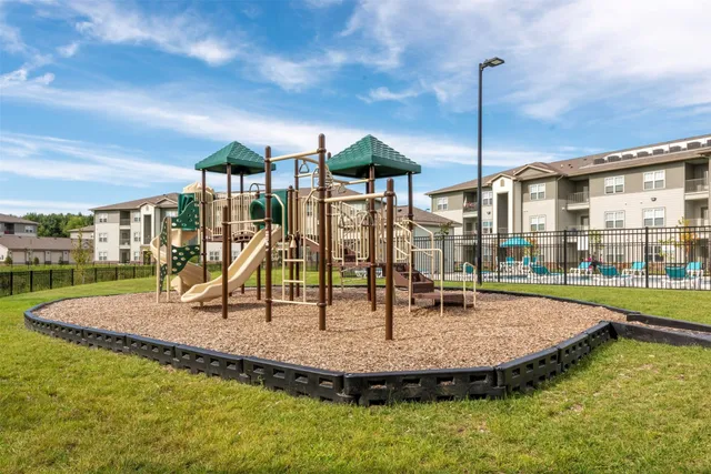 a view of a swimming pool with a sitting space