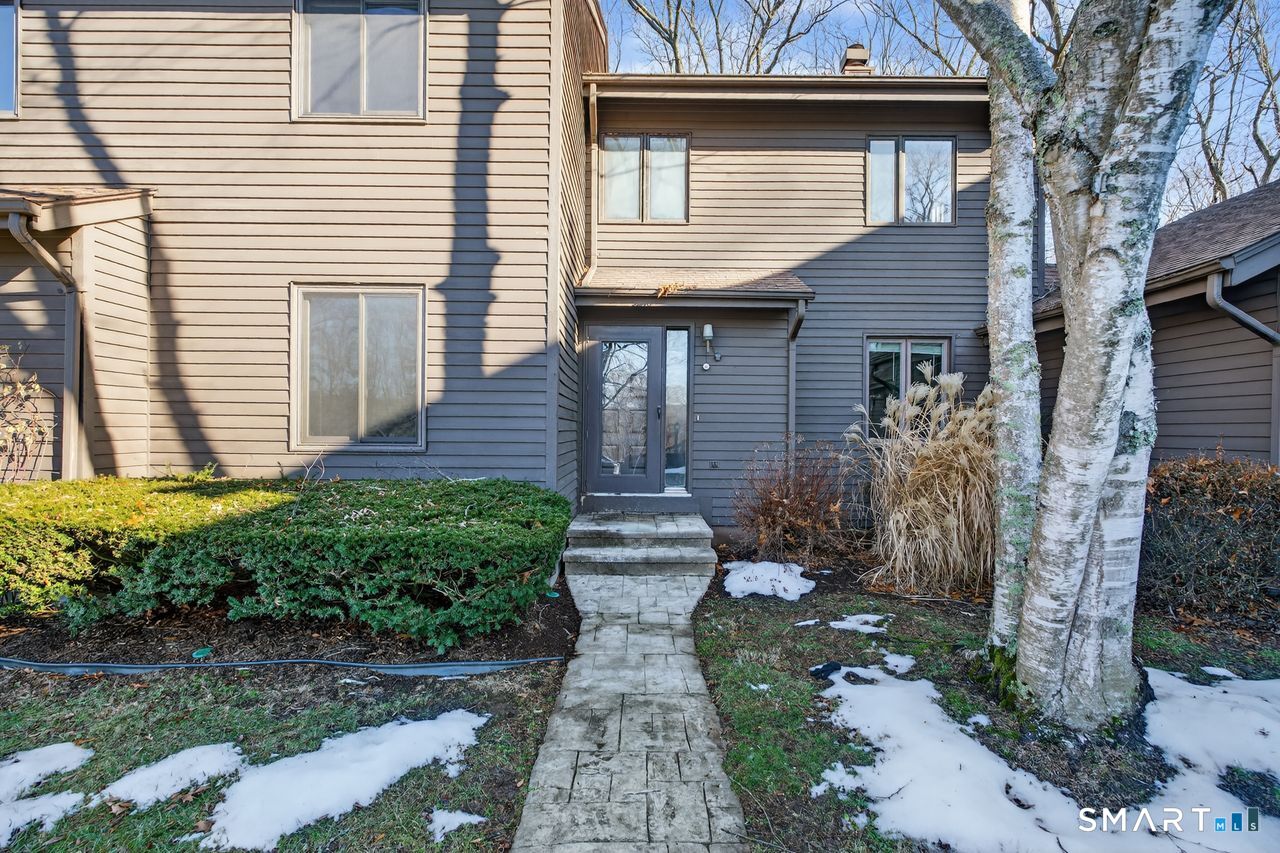 a front view of a house