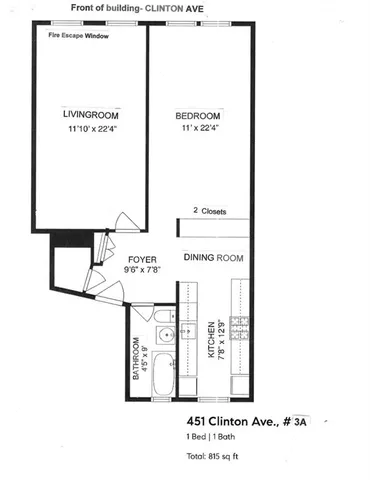 $815,000 | 451 Clinton Avenue, Unit 3A | Clinton Hill