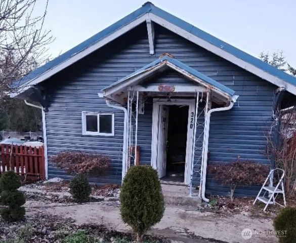 a front view of a house