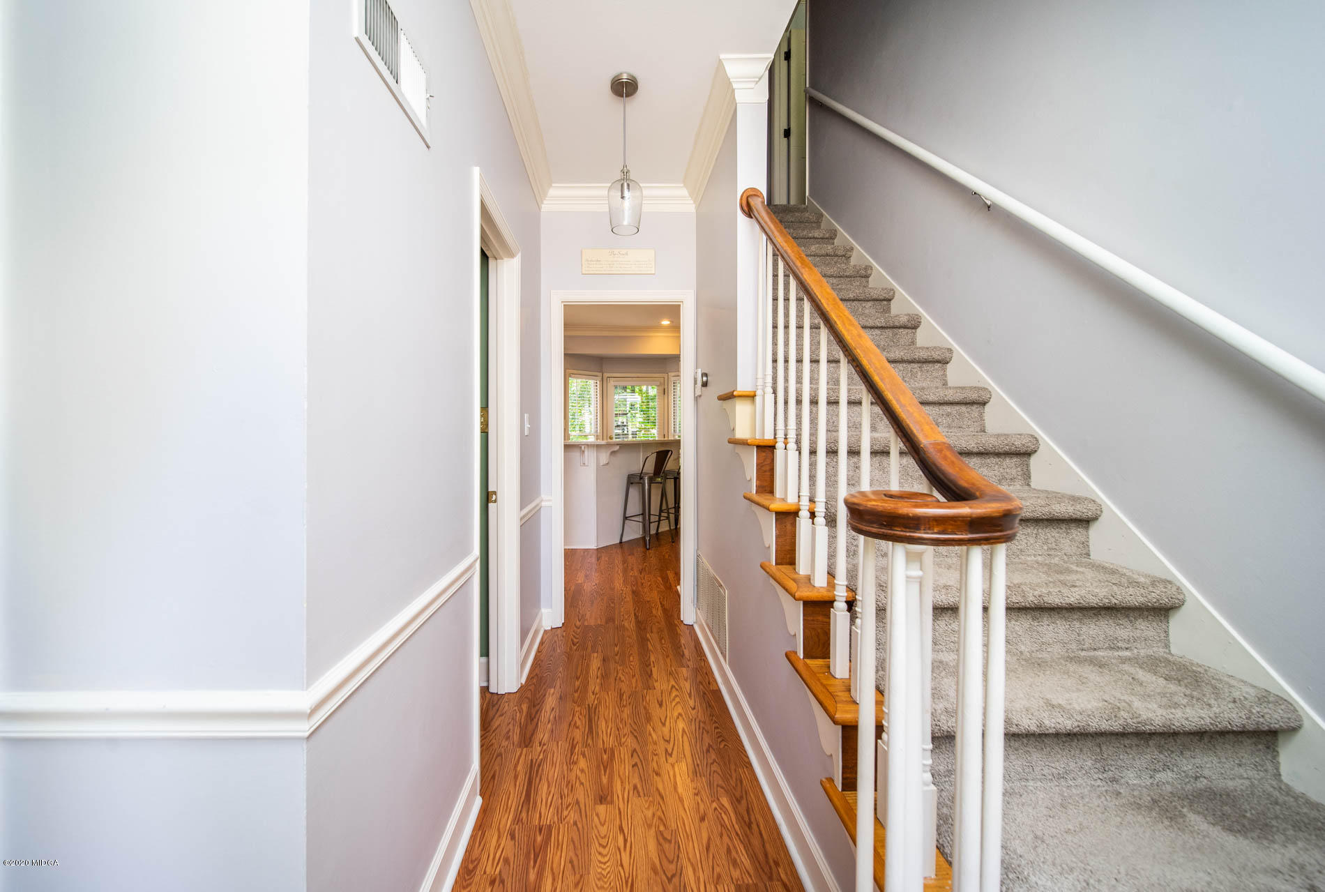 245 Beacon Hill Road Macon, GA 31210 - Photo 4 of 39 a view of entryway and hall with wooden floor