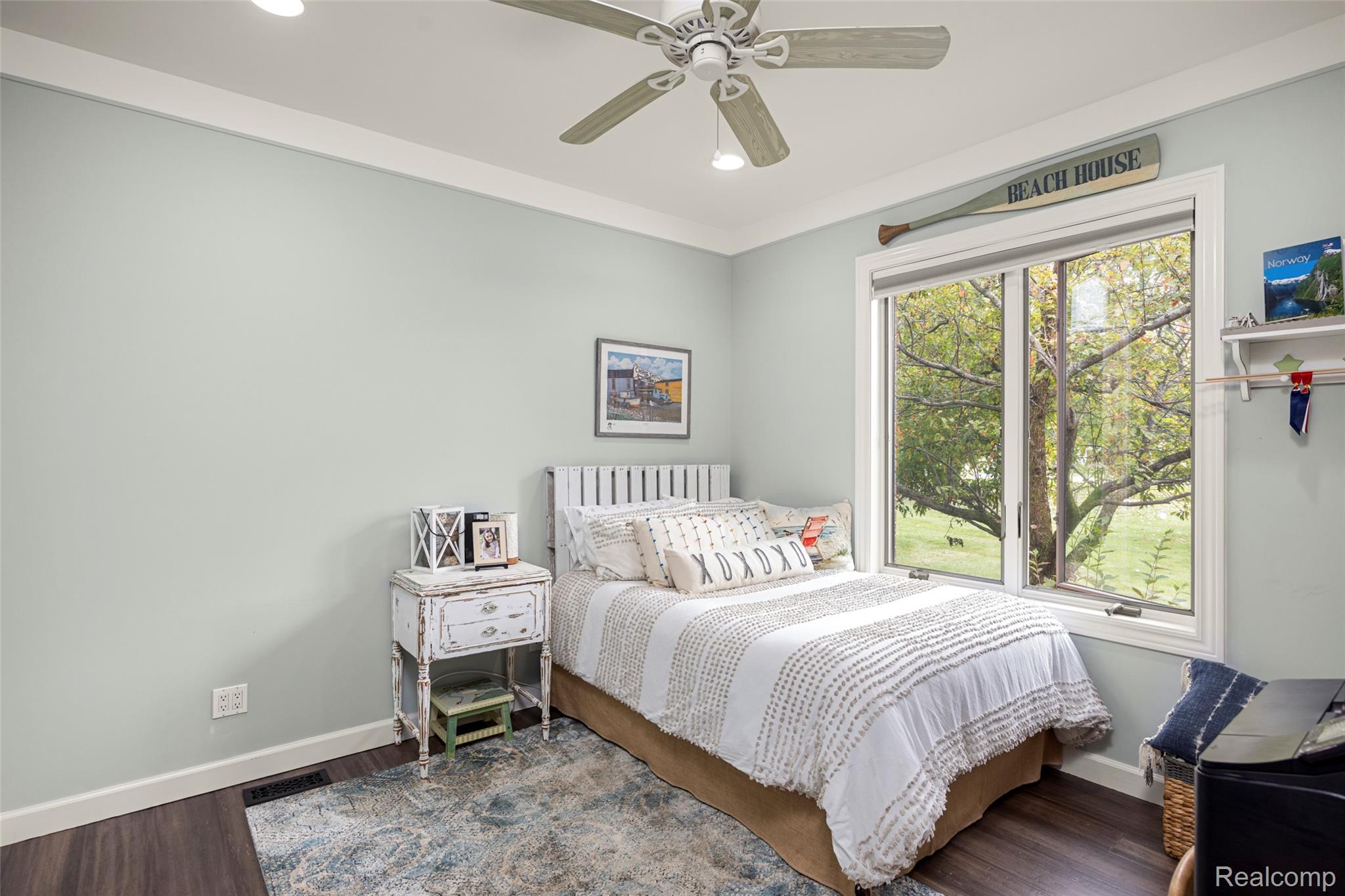 7030 Marsh Road Marine City, MI 48039 - Photo 18 of 47 Bedroom with wood finished floors, recessed lighting, and a ceiling fan