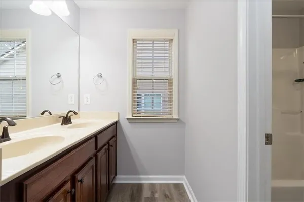 a bathroom with a sink and a vanity