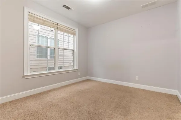 an empty room with a window