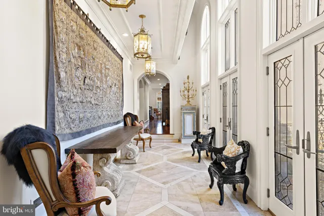 a living room with furniture a fireplace and a fireplace