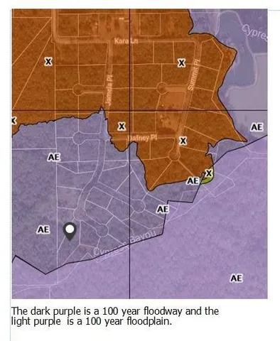 an aerial view of a yard