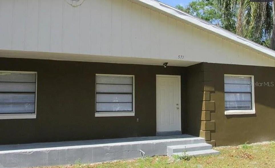 a front view of a house