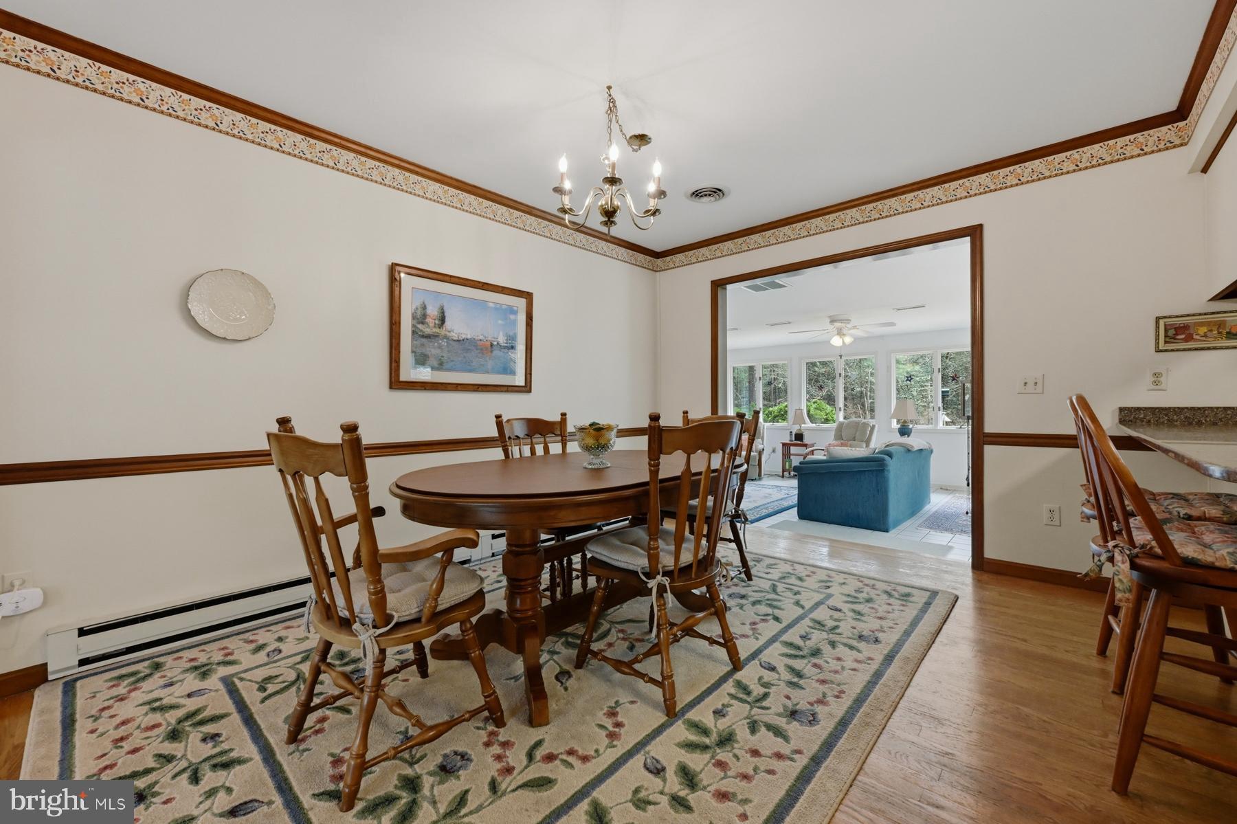 9829 Bantry Road Easton, MD 21601 - Photo 21 of 65 a view of a dining room with furniture and wooden floor
