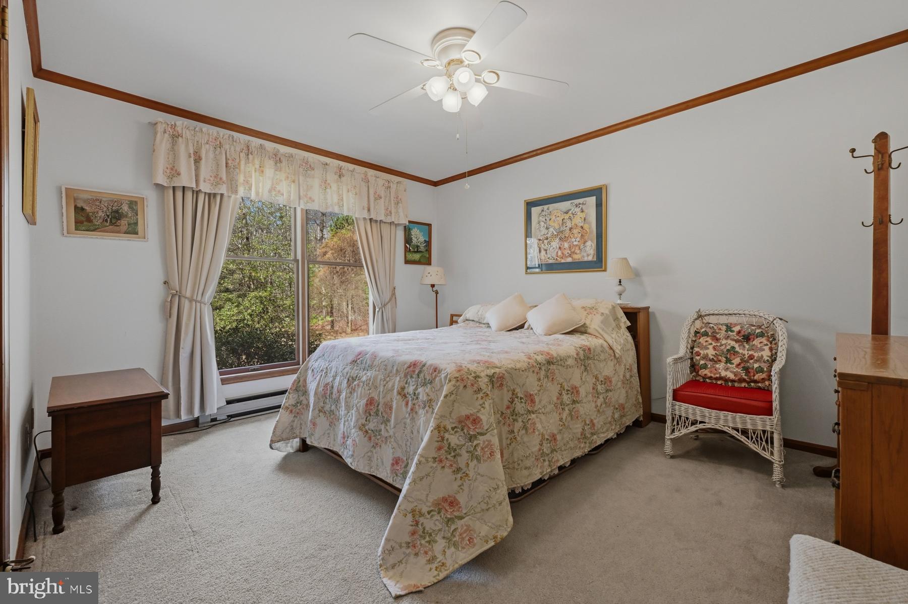 9829 Bantry Road Easton, MD 21601 - Photo 35 of 65 a spacious bedroom with a bed and a chandelier