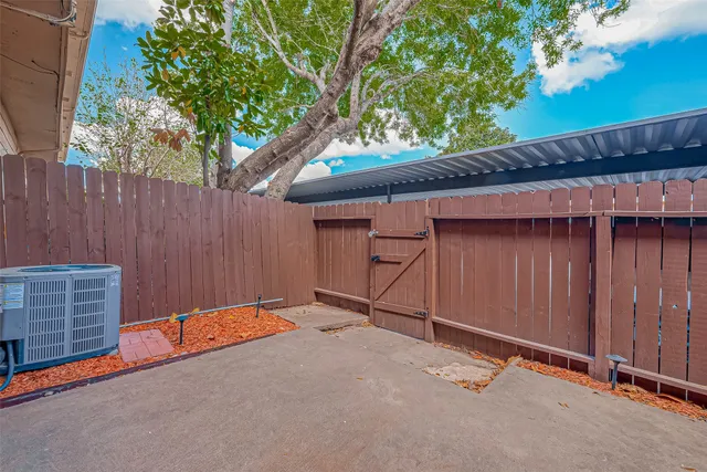 a backyard of a house