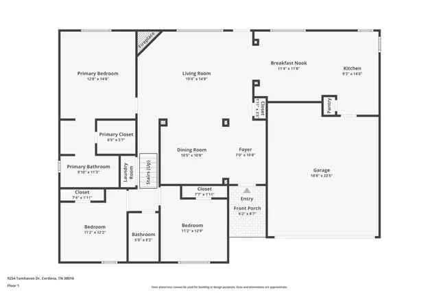 $1,920 | 9254 Tamhaven Drive, Cordova, TN 38016