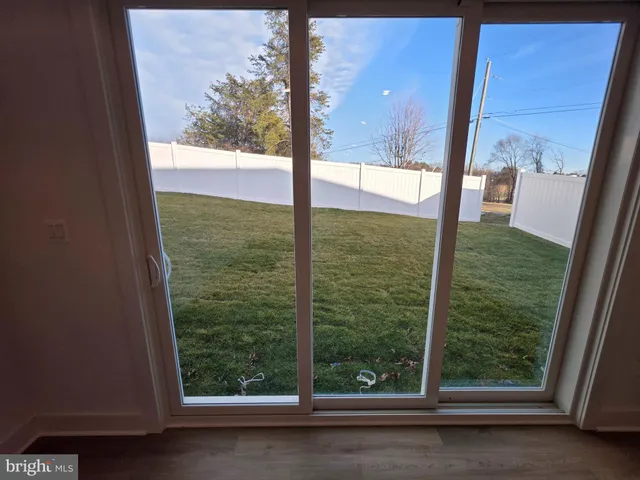 a view of a glass door