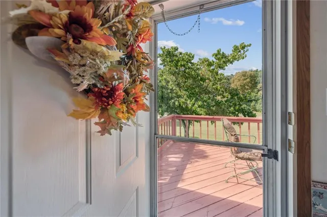 a view of a kitchen and dining room
