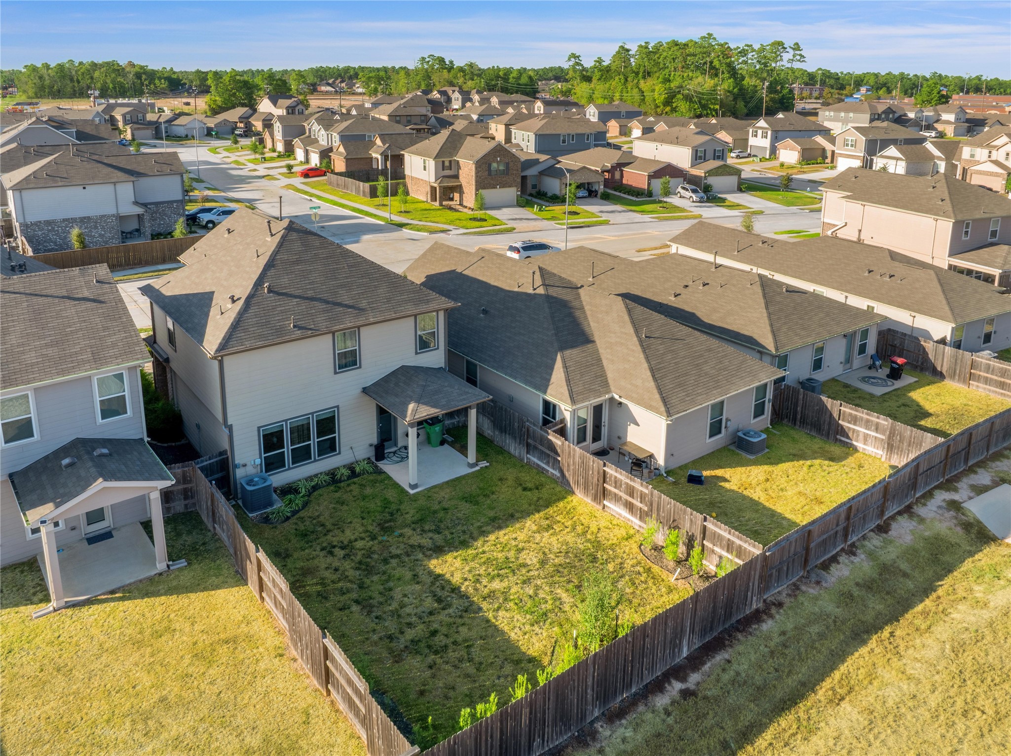 3306 Forest Chitto Dr Spring Spring, TX 77373 - Photo 35 of 35 an aerial view of a house with a swimming pool