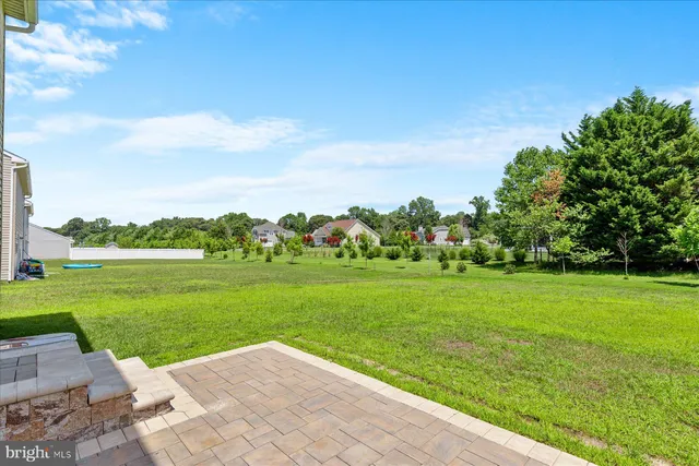 a view of a grassy field with trees