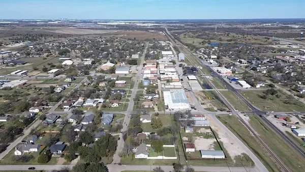 an aerial view of multiple house