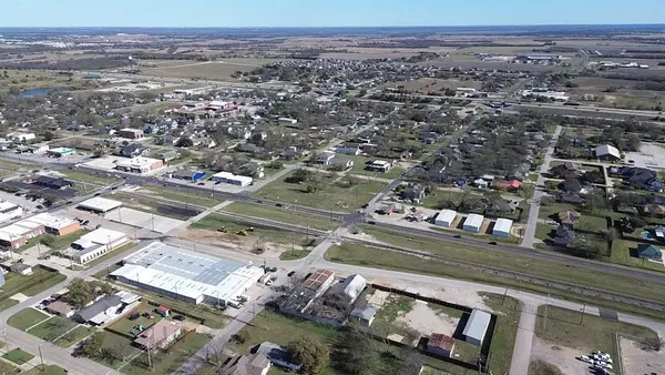 an aerial view of a city
