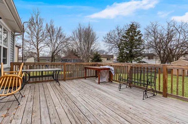 a view of deck with seating space