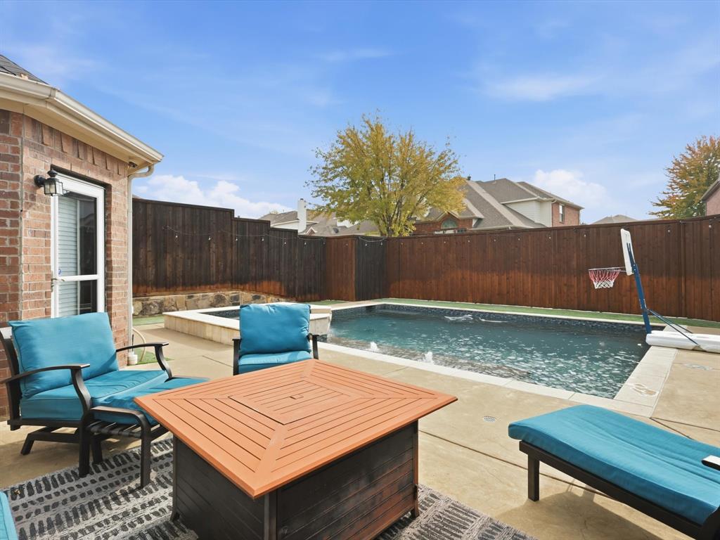 1803 Timber Ridge Drive Frisco, TX 75036 - Photo 35 of 40 View of swimming pool with a patio and a fenced backyard
