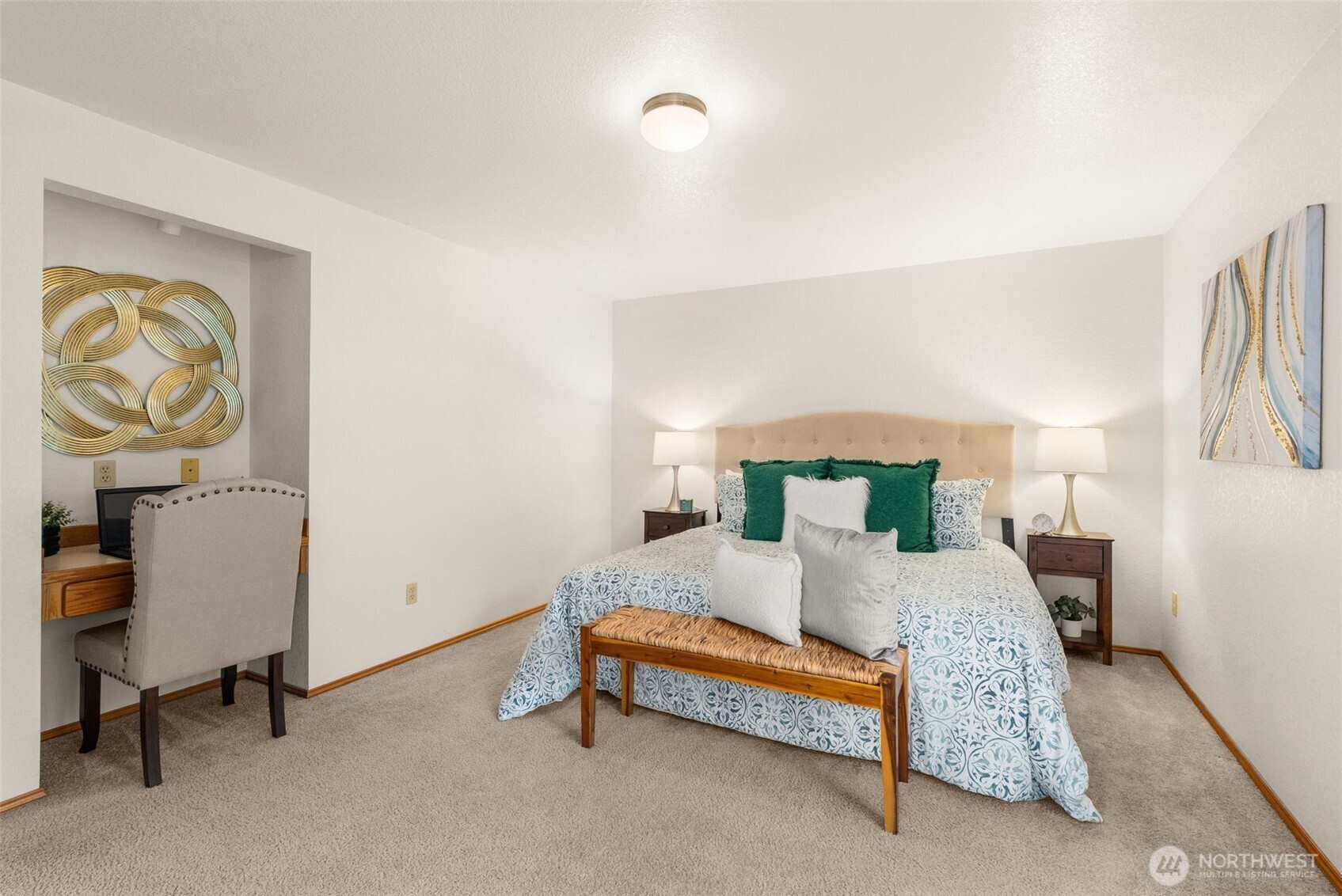 3724 Golden Eagle Loop Southeast Olympia, WA 98513 - Photo 25 of 40 a bed room with furniture and a lamp