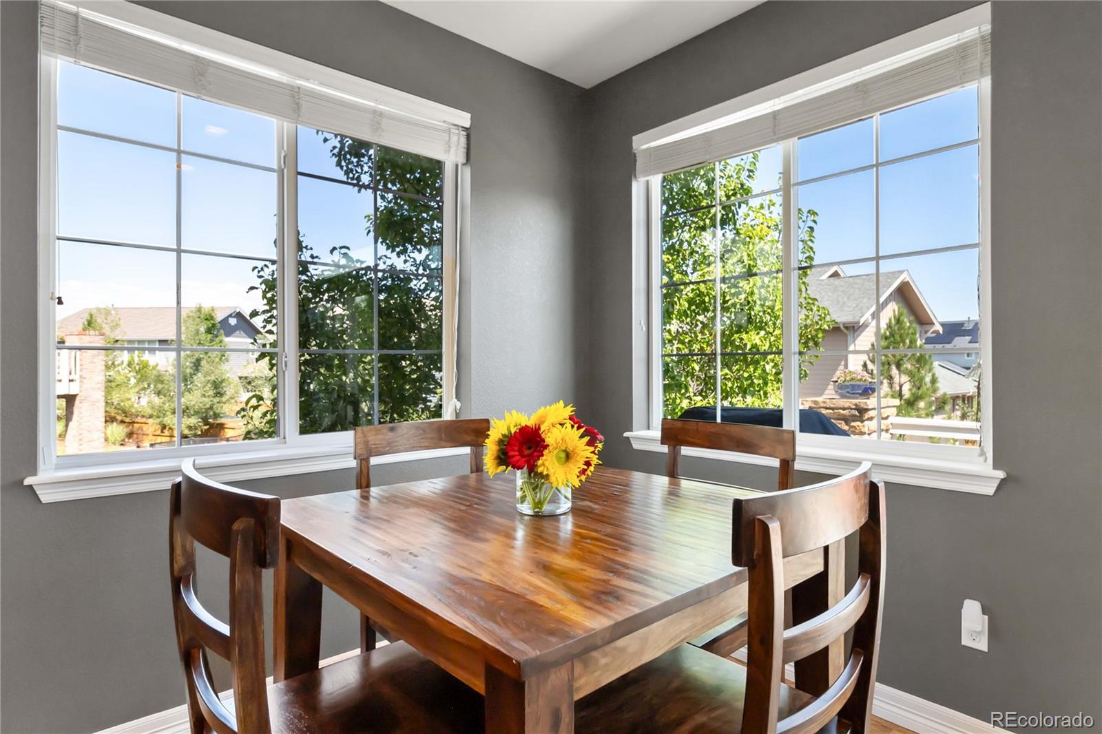 3034 Mashie Circle Castle Rock, CO 80109 - Photo 12 of 50 a view of a dining room with furniture window and outside view