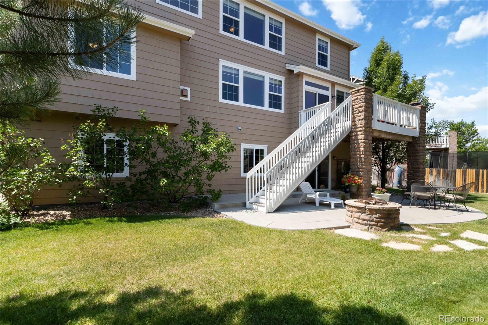 3034 Mashie Circle Castle Rock, CO 80109 - Photo 39 of 50 a view of a house with backyard and sitting area