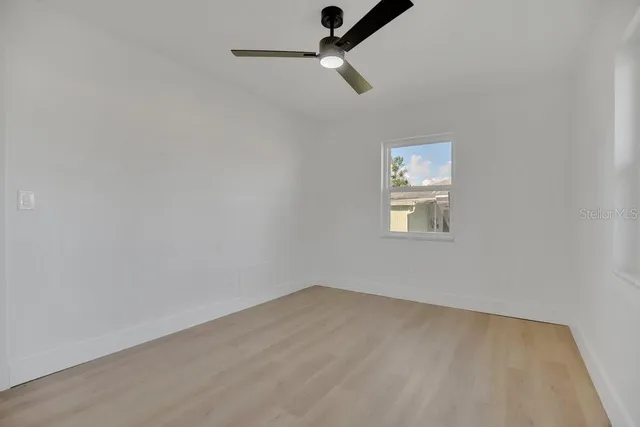 an empty room with a window