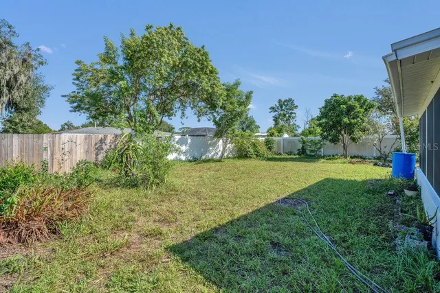 a view of yard with green space