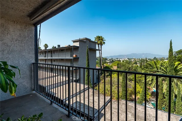 a view of a balcony