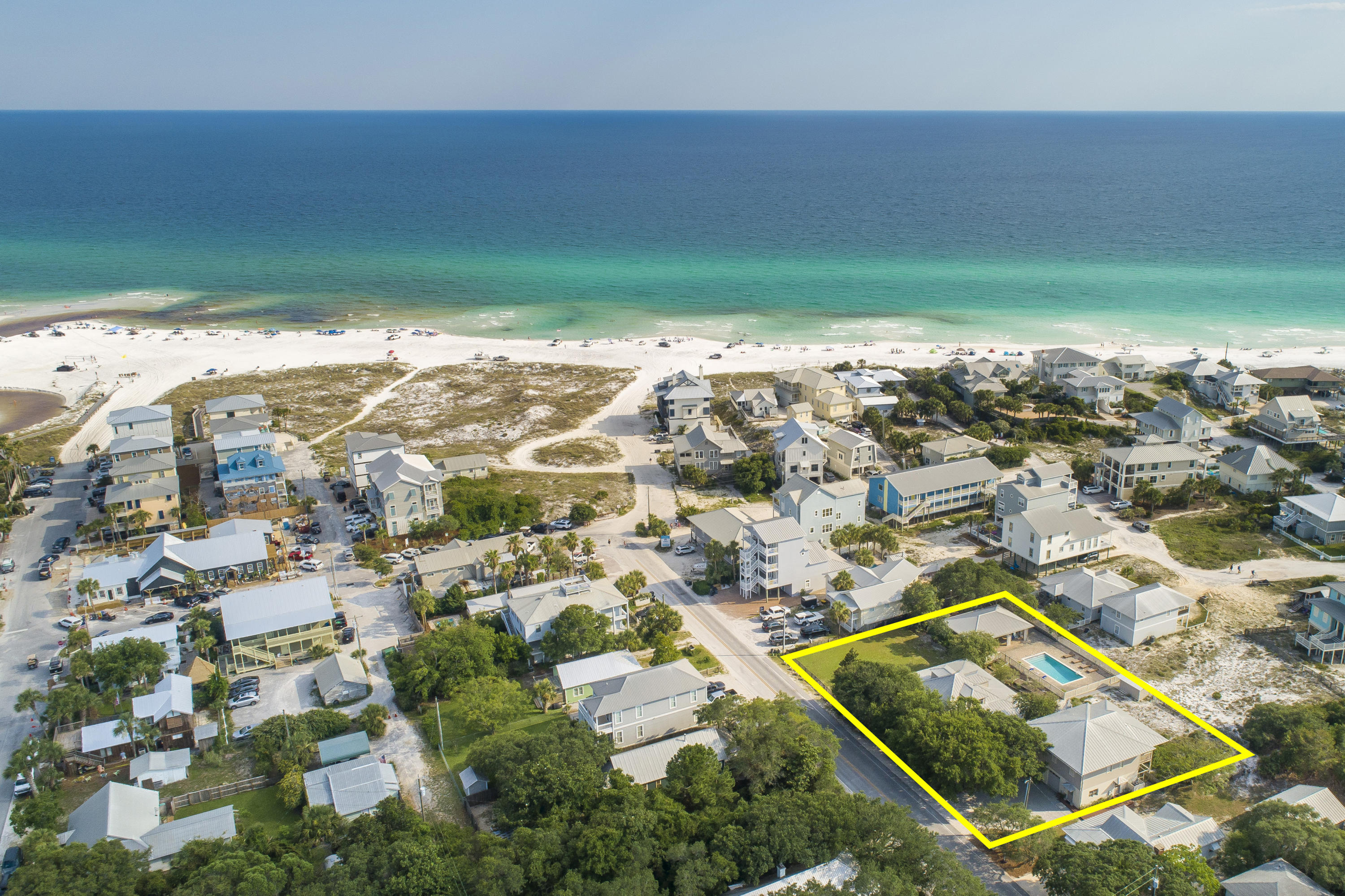490 Defuniak Street Santa Rosa Beach, FL 32459 - Photo 2 of 46 an aerial view of a residential houses with outdoor space and swimming pool